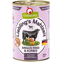 Produktbild von GranataPet Liebling's Mahlzeit Hund Adult Angus Rind und Kürbis mit hohem Fleischanteil 6x400g