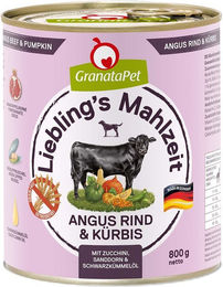GranataPet Liebling's Mahlzeit Hund Adult Angus Rind und Kürbis Stückchen in Sauce 6x800g – Bild 1 von 1