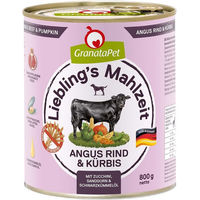 Produktbild von GranataPet Liebling's Mahlzeit Hund Adult Angus Rind und Kürbis Stückchen in Sauce 6x800g