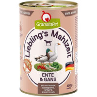 Produktbild von GranataPet Liebling's Mahlzeit Hund Adult Ente und Gans glutenfrei ohne Zucker 12x400g