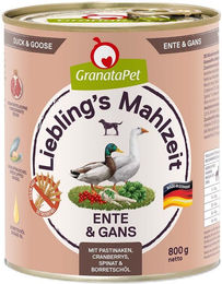 Produktbild von GranataPet Liebling's Mahlzeit Hund Adult Ente und Gans ohne Zucker 12x800g