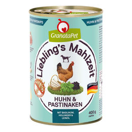 GranataPet Liebling's Mahlzeit Hund Adult Huhn und Fisch Stückchen in Sauce getreidefrei ohne Zucker 24 x 400 g - 24 x 400 g – Bild 1 von 2