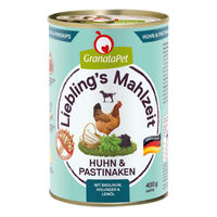 Produktbild von GranataPet Liebling's Mahlzeit Hund Adult Huhn und Fisch Stückchen in Sauce getreidefrei ohne Zucker 24 x 400 g - 24 x 400 g