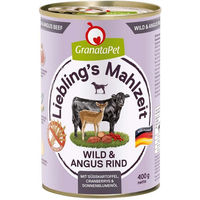 Produktbild von GranataPet Liebling's Mahlzeit Hund Adult Wild und Angus Rind Stückchen in Sauce getreidefrei 6x400g