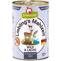 Produktbild von GranataPet Liebling's Mahlzeit Hund Adult Wild und Lachs ohne Konservierungsstoffe 6x400g
