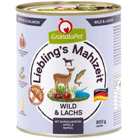 Produktbild von GranataPet Liebling's Mahlzeit Hund Adult Wild und Lachs ohne Konservierungsstoffe 6x800g