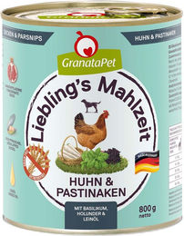 Produktbild von GranataPet Liebling's Mahlzeit Hund Huhn und Pastinaken Adult Glutenfrei und Zuckerfrei 6x800g