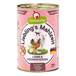 GranataPet Liebling’s Mahlzeit Hund Nassfutter Lamm und Huhn getreidefrei 6x400g – Bild 1 von 3