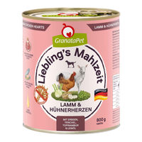 Produktbild von GranataPet Liebling’s Mahlzeit Hund Nassfutter Lamm und Huhn Stückchen in Sauce Getreidefrei 6x800g