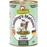 Produktbild von GranataPet Liebling's Mahlzeit Hundefutter Kalb und Lamm getreidefrei und glutenfrei 12x400g