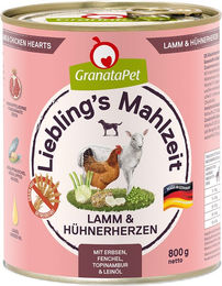 Produktbild von GranataPet Liebling's Mahlzeit Hundefutter Lamm und Huhn Stückchen in Sauce getreidefrei 6 x 800 g - 6 x 800 g