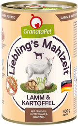 Produktbild von GranataPet Liebling’s Mahlzeit Hundefutter Lamm und Kartoffel getreidefrei 6x400g