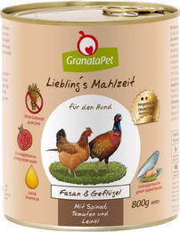 GranataPet Liebling's Mahlzeit Hundefutter Senior Fasan und Geflügel Stückchen in Sauce getreidefrei 6 x 800 g - 6 x 800 g – Bild 1 von 2