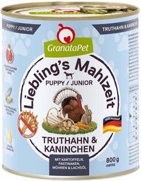 Produktbild von GranataPet Liebling's Mahlzeit Junior Hund Truthahn und Kaninchen ohne Farb- und Aromastoffe 6x800g