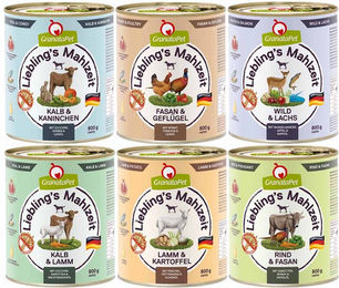 Produktbild von GranataPet Liebling's Mahlzeit Mixpaket für alle Altersstufen 36x800g
