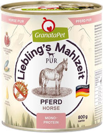 Produktbild von GranataPet Liebling's Mahlzeit Pferd PUR Adult Stückchen in Sauce glutenfrei 6x800g