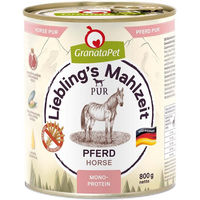 Produktbild von GranataPet Liebling's Mahlzeit Pferd PUR Adult Stückchen in Sauce glutenfrei 6x800g