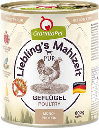 Produktbild von GranataPet Liebling's Mahlzeit PUR Geflügel Getreidefrei Monoprotein 12 x 800 g - 6 x 800 g