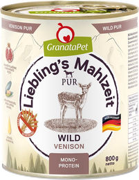 Produktbild von GranataPet Liebling's Mahlzeit PUR Hundefutter Wild getreidefrei monoprotein 12 x 800 g - 6 x 800 g