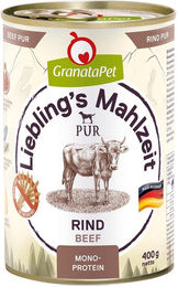 Produktbild von GranataPet Liebling’s Mahlzeit Rind PUR Getreidefrei Hundefutter 6x400g