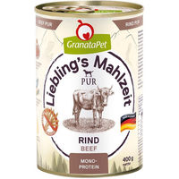 Produktbild von GranataPet Liebling’s Mahlzeit Rind PUR Getreidefrei Hundefutter 6x400g