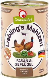 Produktbild von GranataPet Liebling's Mahlzeit Senior Fasan und Geflügel Light zur Gewichtskontrolle 6x400g