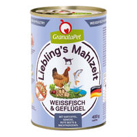 Produktbild von GranataPet Liebling’s Mahlzeit Weißfisch und Geflügel getreidefrei 6x400g
