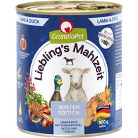 Produktbild von GranataPet Liebling's Mahlzeit Wintertraum Hund Adult Lamm & Ente Getreidefrei 12 x 800 g