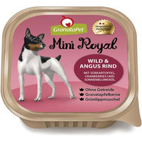 Produktbild von GranataPet Mini Royal Hundefutter Wild und Angus Rind 11x150g