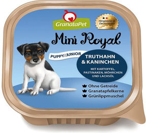 GranataPet Mini Royal Junior Hundefutter Truthahn und Kaninchen ohne Konservierungsstoffe 22x150g – Bild 1 von 1