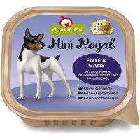 Produktbild von GranataPet Mini Royal Katzenfutter Ente und Gans für Senior ohne Konservierungsstoffe 11x150g