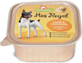 Produktbild von GranataPet Mini Royal Katzenfutter Huhn und Garnele Adult Getreidefrei 11x150g