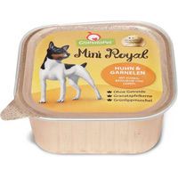 Produktbild von GranataPet Mini Royal Katzenfutter Huhn und Garnele für Senior Katzen laktosefrei 11x150g