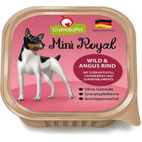 Produktbild von GranataPet Mini Royal Nassfutter für Hunde Adult Mixpaket 6 x 150 g Schalen getreidefrei ohne Zuckerzusatz - 6 x 150 g