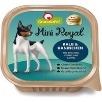 Produktbild von GranataPet Mini Royal Senior Katzenfutter Kalb und Kaninchen ohne Farb- und Aromastoffe 11x150g