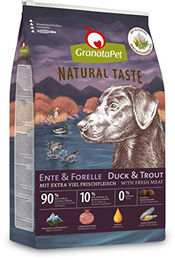 GranataPet Natural Taste Trockenfutter Ente & Forelle für Hunde Adult Getreidefrei 12 kg - 12 kg – Bild 1 von 6