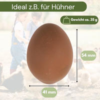 Produktbild von GranataPet Nesteier Kunsteier aus Gips für Hühner und Enten Braun 6 Stück