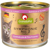 Produktbild von GranataPet Symphonie No. 2 Katzenfutter Garnelen und Truthahn für Adult 6x200g