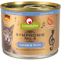 Produktbild von GranataPet Symphonie No. 4 Katzenfutter Lachs und Pute für Adult 6x200g