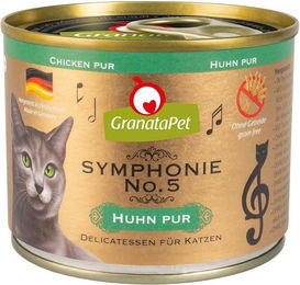 Produktbild von GranataPet Symphonie No. 5 Katzen Nassfutter Huhn pur getreidefrei und ohne Zucker für erwachsene Katzen 6x200g