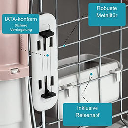 GranataPet Transportbox IATA Flugbox für Hunde und Katzen aus Kunststoff Grösse M – Bild 1 von 6