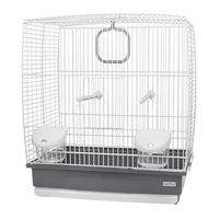 Produktbild von GranataPet Vogelkäfig aus Metall für Wellensittiche Kanarienvögel und Nymphensittiche L 39 x B 26 x H 45 cm