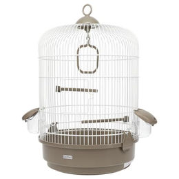 GranataPet Vogelkäfig für Wellensittiche und Nymphensittiche Rund Weiß aus Metall mit Zubehör – Bild 1 von 6