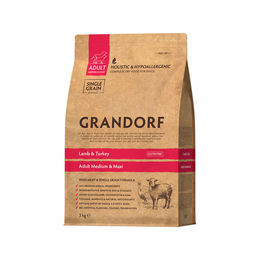 Grandorf Hundefutter Adult für mittelgroße und große Rassen mit Lamm und Pute, hoher Fleischanteil und Sensitive, 10 kg – Bild 1 von 1