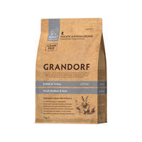 Produktbild von Grandorf Hundefutter Adult Medium & Maxi Breeds Kaninchen & Truthahn Getreidefrei Hypoallergen 3 kg