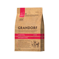 Produktbild von Grandorf Hundefutter für Medium & Maxi Breeds Adult Lamm & Pute Hypoallergen mit hohem Fleischanteil 3 kg