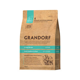 Grandorf Hundefutter für mittelgroße und große Rassen Adult 4 Meat mit hohem Fleischanteil 3 kg – Bild 1 von 1