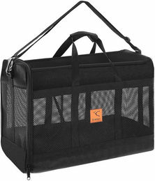 Granori Transportbox Tragetasche für kleine Hunde und Katzen Schwarz aus wasserabweisendem Polyester Größe L – Bild 1 von 5