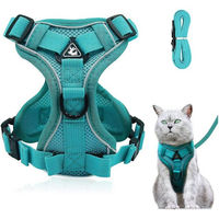 Produktbild von Grantop Katzen-Geschirr Set mit Leine ausbruchsicher Blau See Größe M