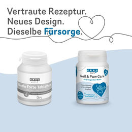 Produktbild von Grau Biotin-Forte Nail & Paw Care Nahrungsergänzung für Hunde und Katzen 100 Stück - 100 Stk.